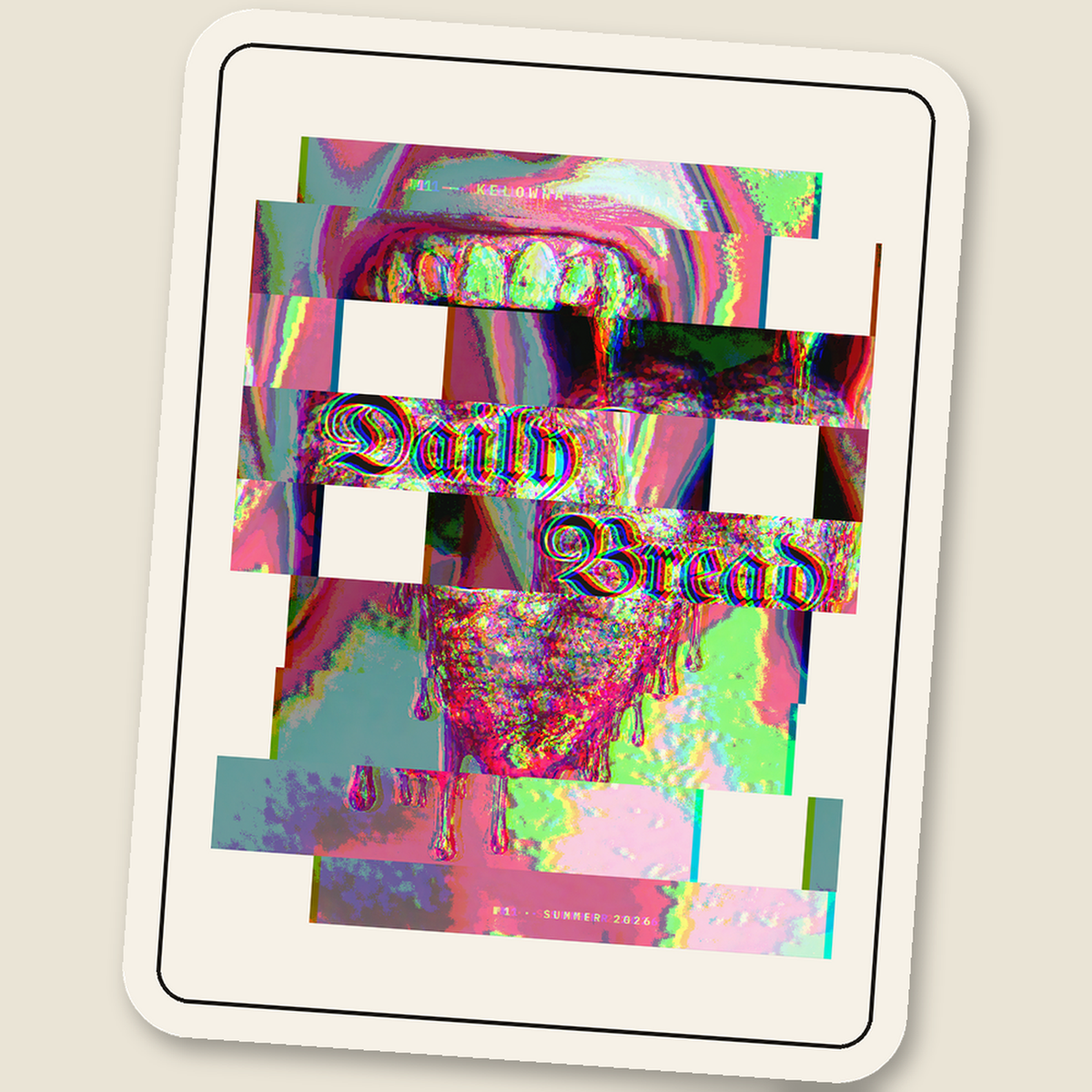 Daily Bread №1 Cover · Glitch Sticker, split