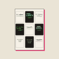 Riposte · Glitch Sticker Sheet, a5 · 9 stickers