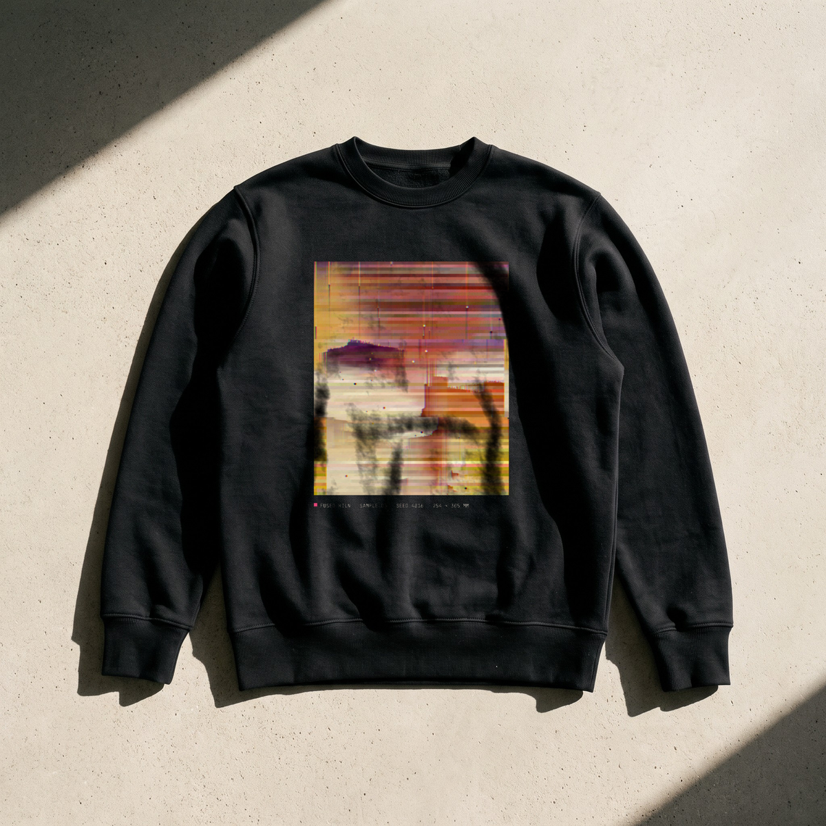 Fused №3 · Crewneck, ink