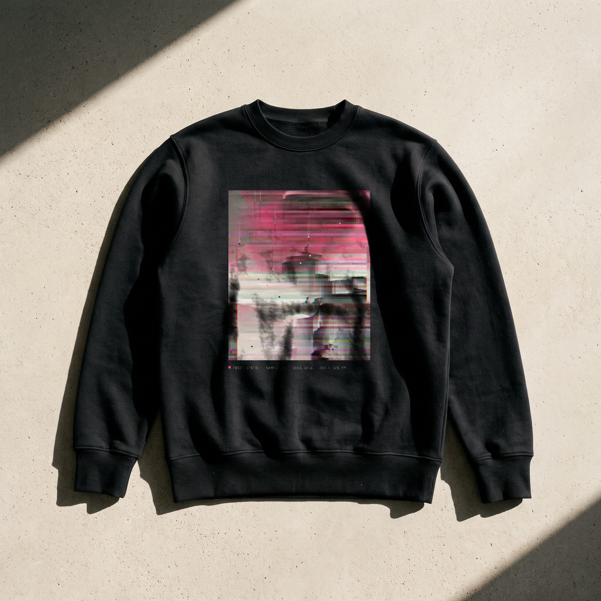 Fused №4 · Crewneck, ink