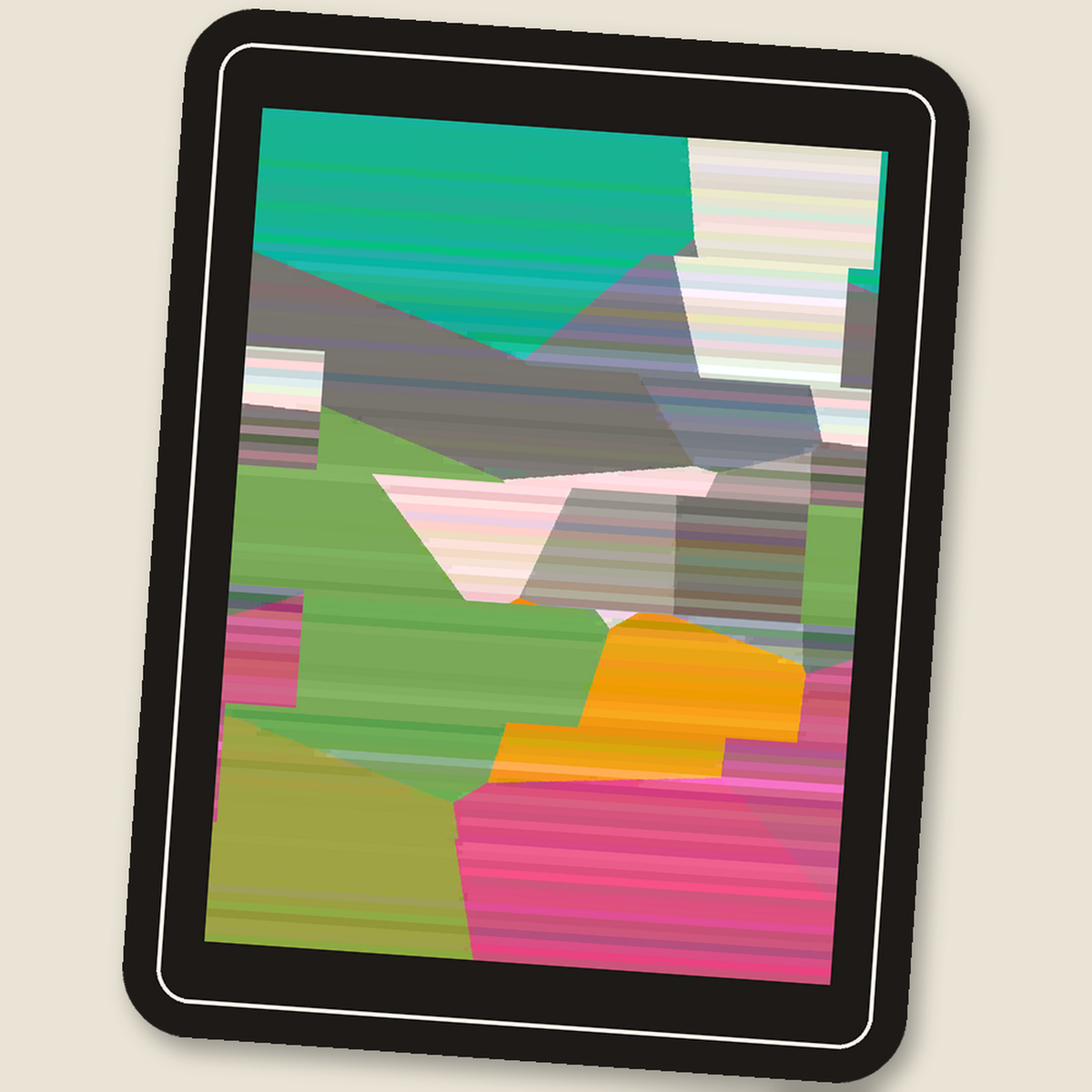 Glitch Abstracts · Sticker, voronoi 01