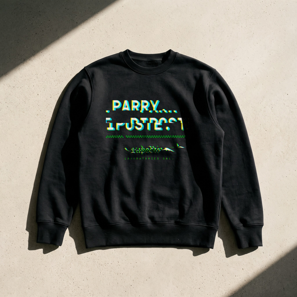 Parry. Riposte. · Glitch Crewneck, ink
