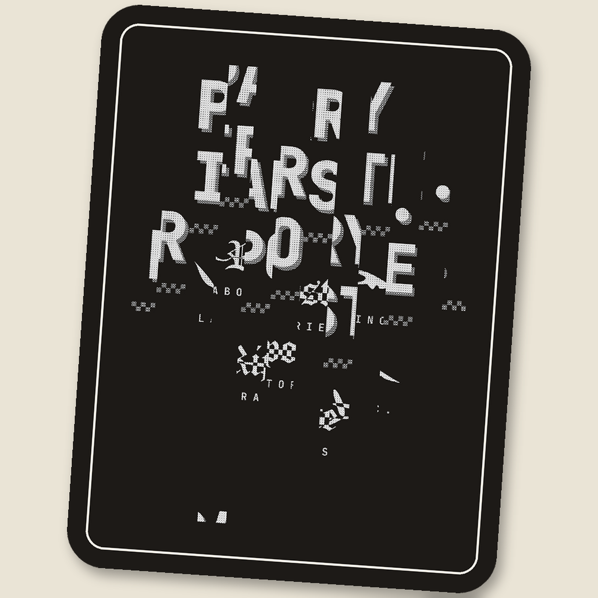 Parry. Riposte. · Glitch Sticker, dither