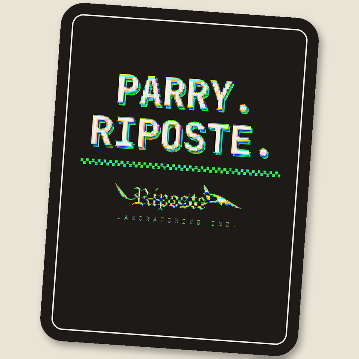 Parry. Riposte. · Glitch Sticker, melt