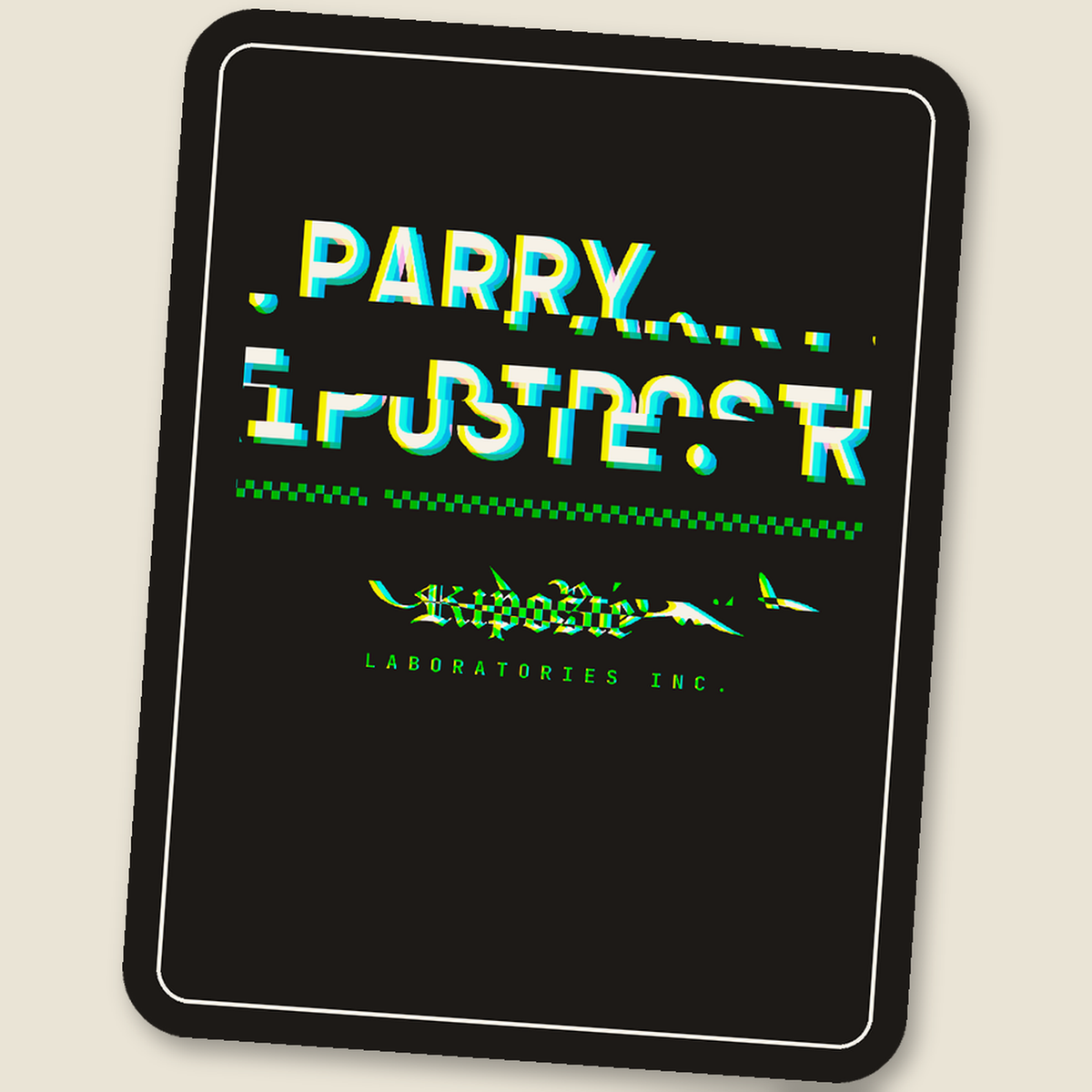 Parry. Riposte. · Glitch Sticker, split
