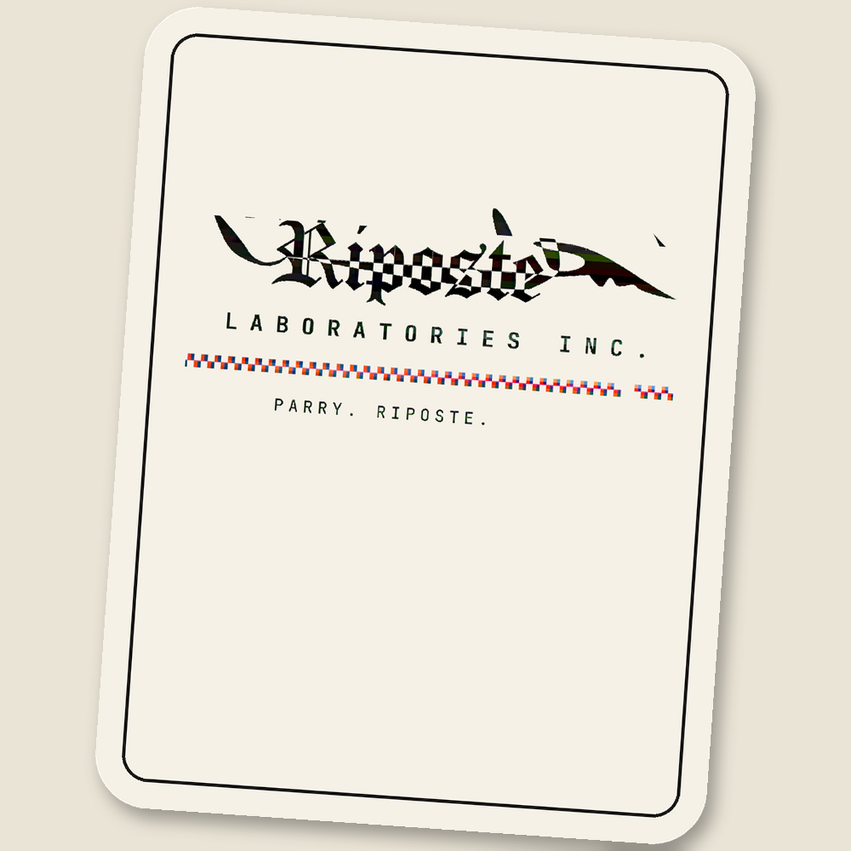 Riposte Wordmark · Glitch Sticker, drip