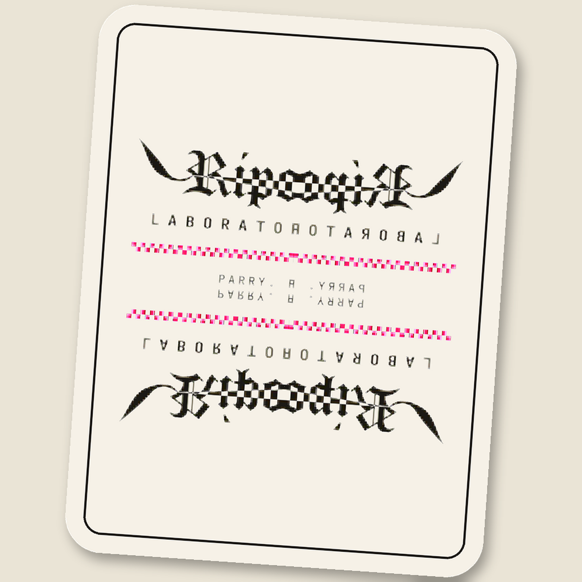 Riposte Wordmark · Glitch Sticker, kaleid