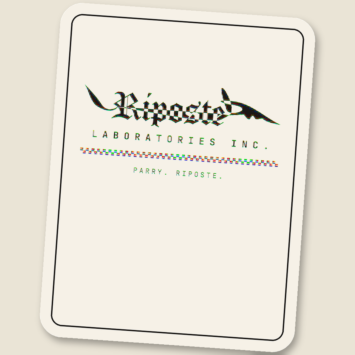 Riposte Wordmark · Glitch Sticker, melt