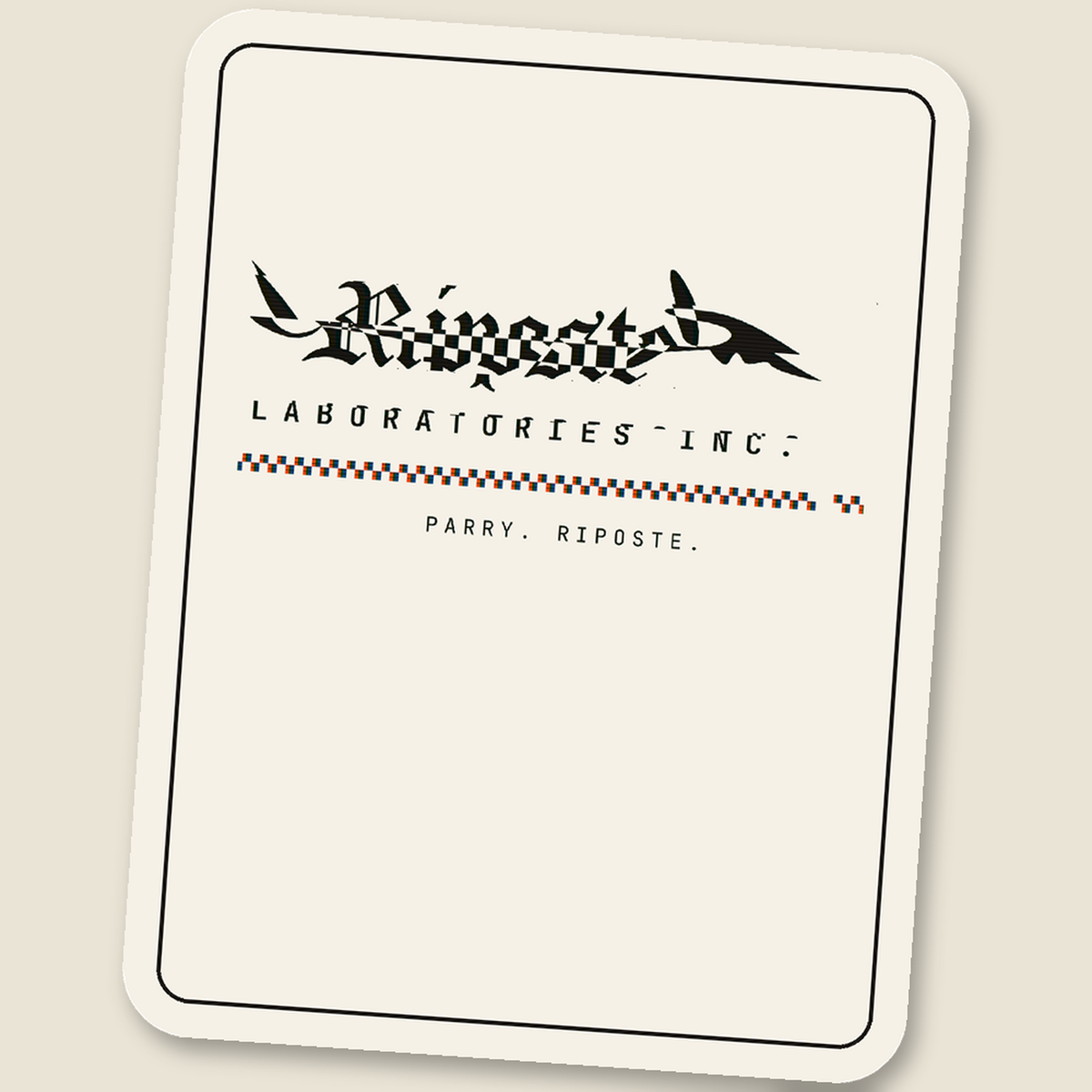 Riposte Wordmark · Glitch Sticker, scan