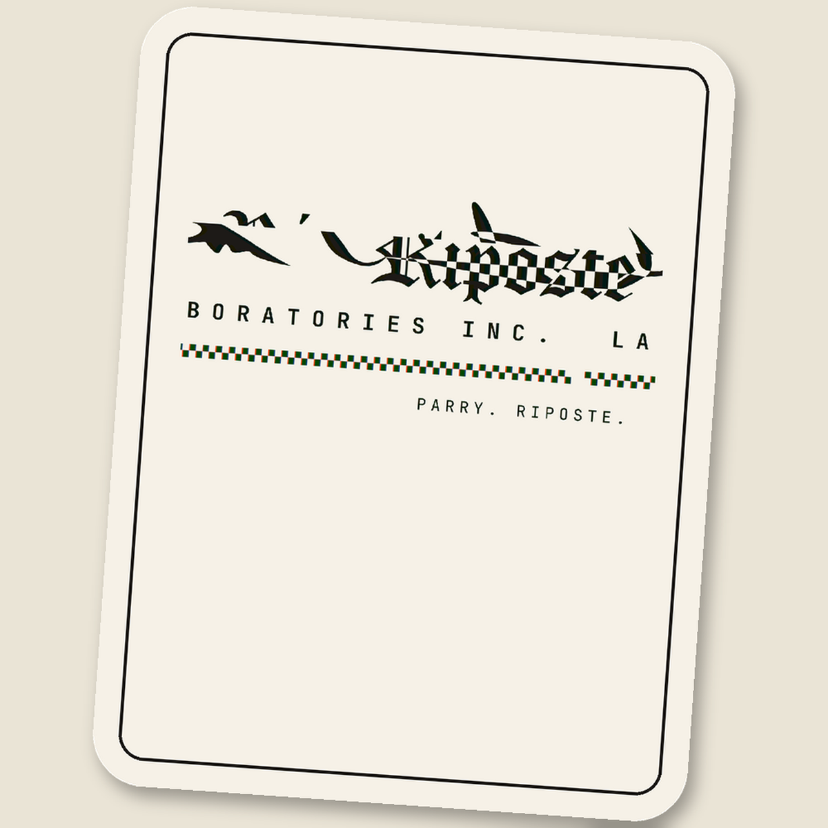 Riposte Wordmark · Glitch Sticker, split