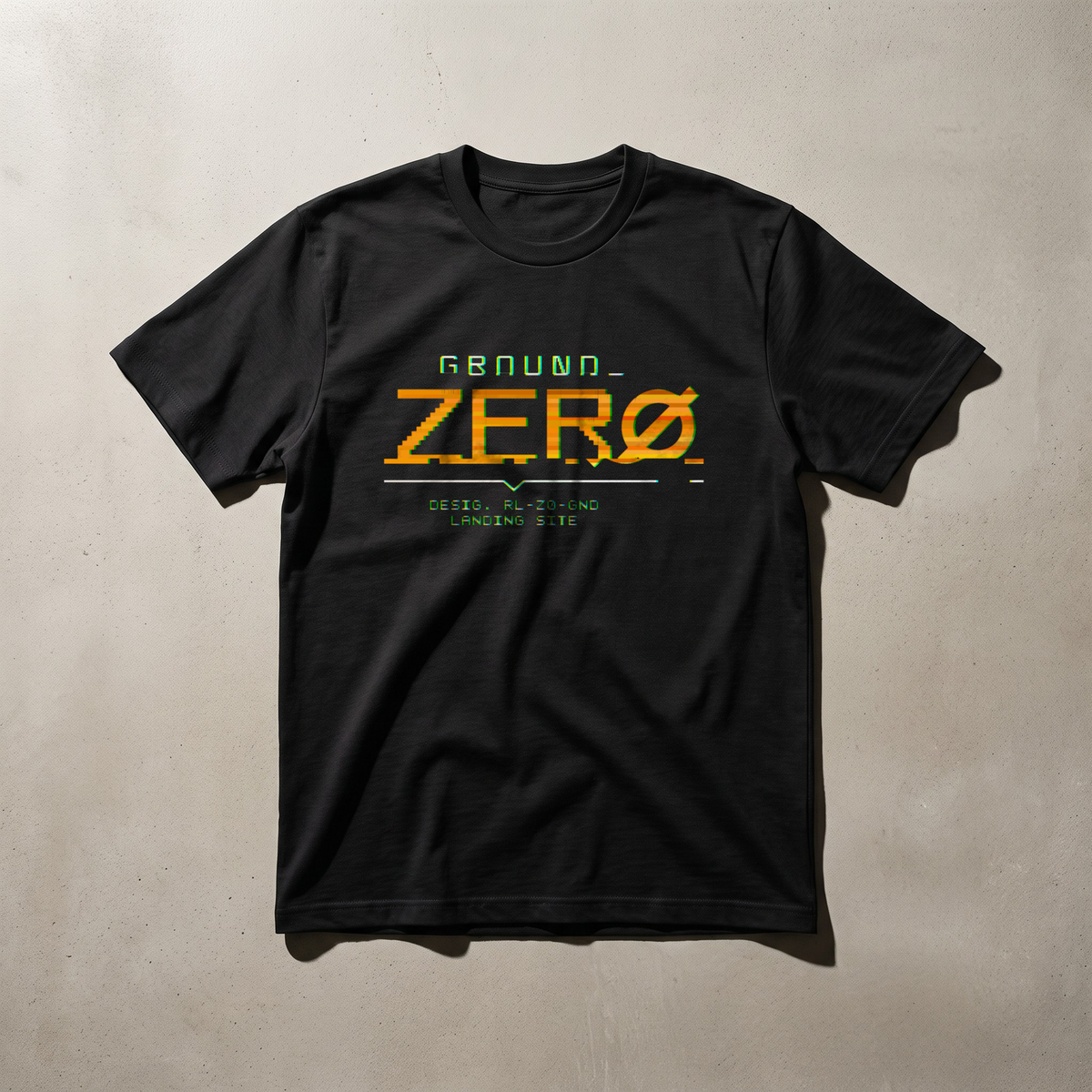 GROUND ZERO · Glitch Tee, ink
